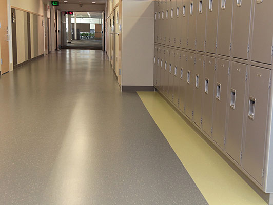 Locker Room - Rubber Flooring