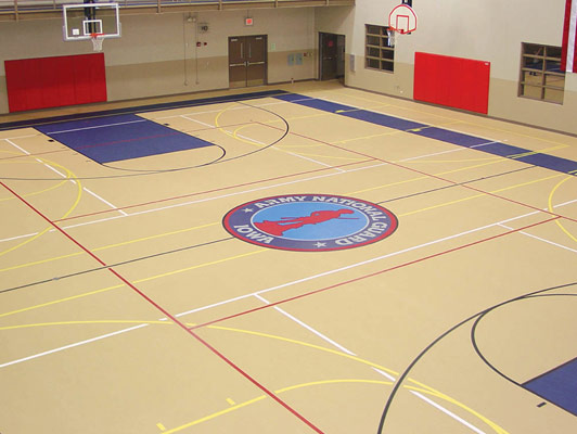 Estherville High School Gym Rubber Flooring