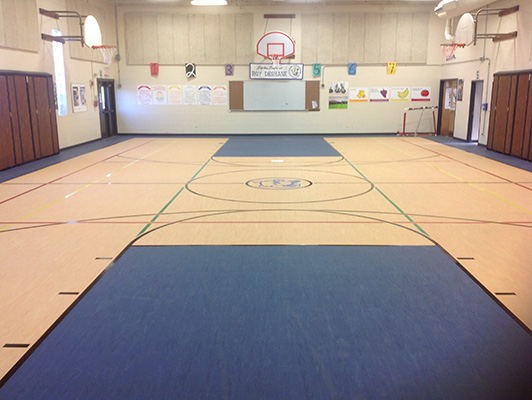 Elsie Middle School - Gym Rubber Flooring