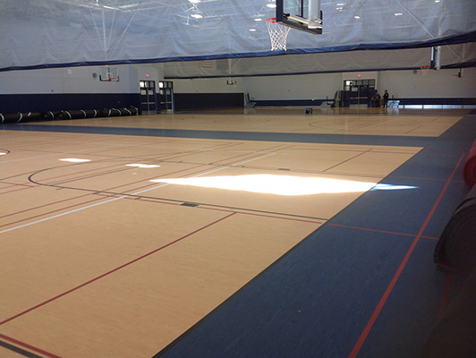 Oswego East High School - Gym Rubber Floor