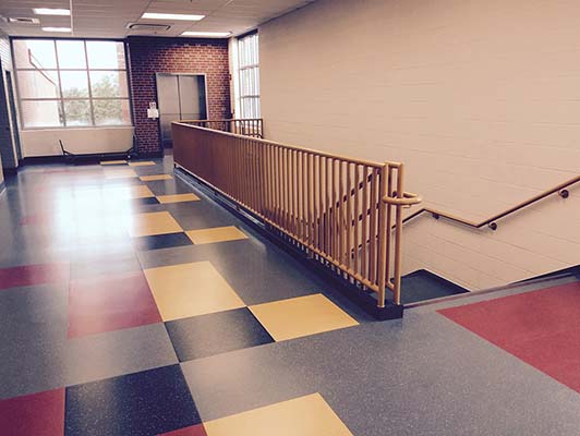 Jessie M Clark Middle School Rubber Flooring