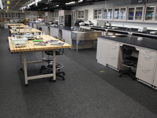 Niles West High School STEM Lab Rubber Flooring