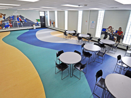 Orton Keyes Community Center Rubber Flooring