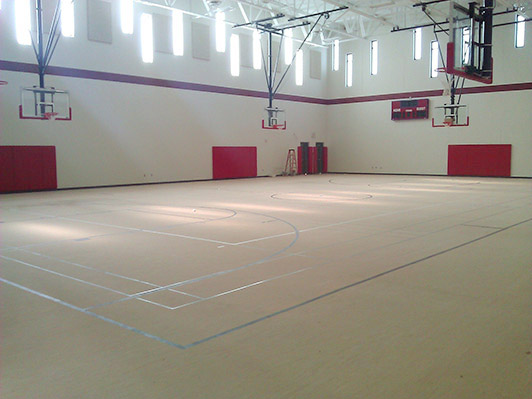 Pequot Lakes School Rubber Gym Floor