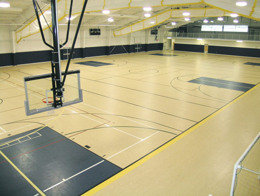 University Of St. Mary's Rubber Gym Flooring