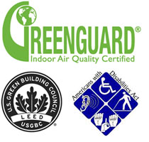 Greenguard certified, leed scoring, ada requirements commercial rubber flooring