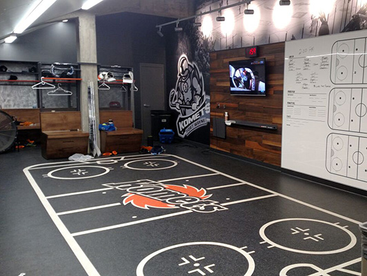 Komets Hockey - Locker Training Room Flooring