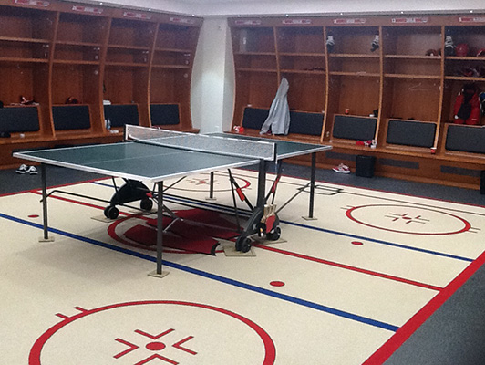 University Of Wisconsin Locker Room Flooring