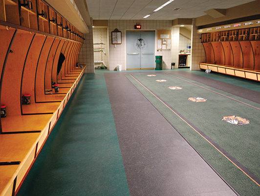 Locker Room Flooring - University Of North Dakota