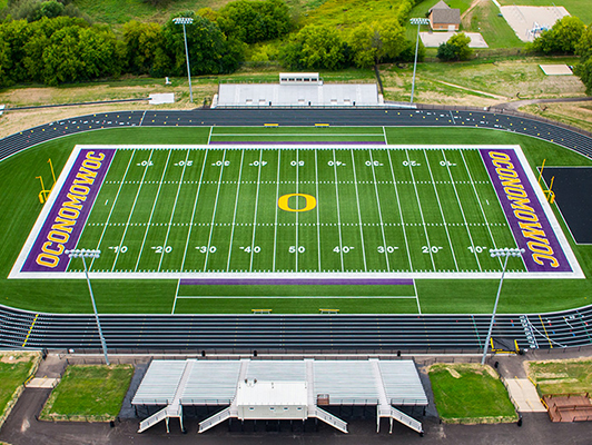 synthetic turf football field