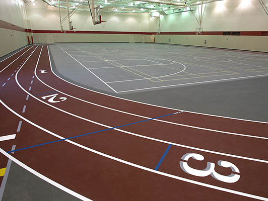 Crown Point High School Running Track Flooring