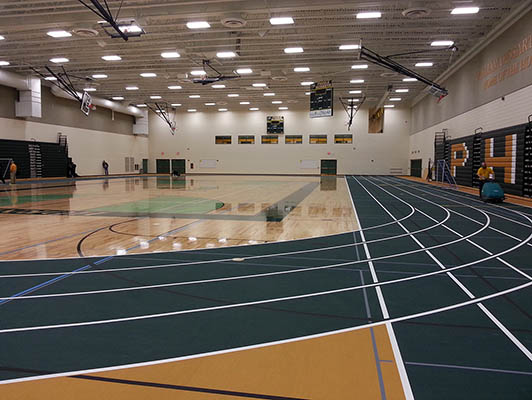 Basketball Court and Indoor Track