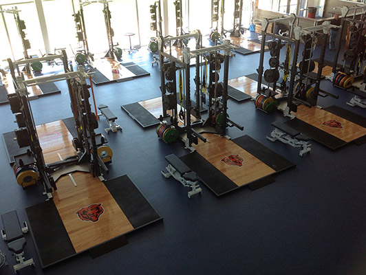 Bears Halas Hall Weight Room Flooring