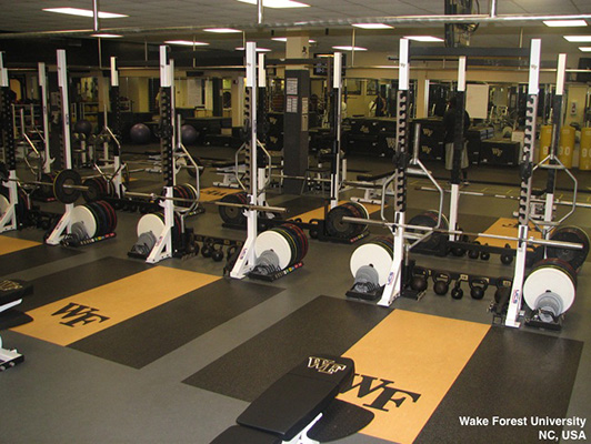 Weight Room Flooring - Wake Forest University
