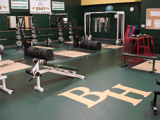 Black Hills State University Weight Room Floor