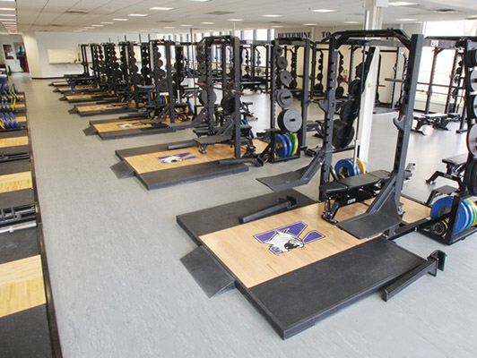 Northwestern University Weight Room Flooring