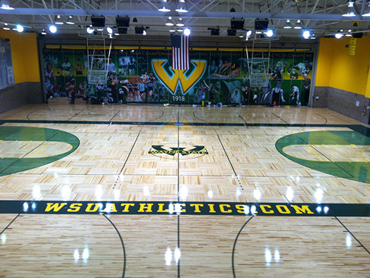 Wayne State University - Hardwood Gym Flooring