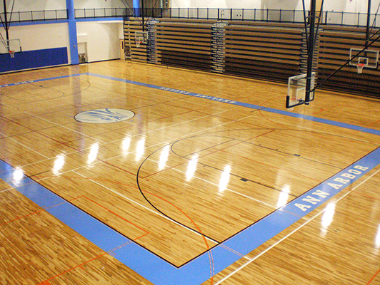 Skyline High School - Basketball Flooring - Hardwood Gym Flooring