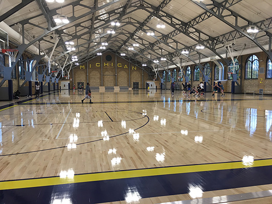 Wood Floor - University Of Michigan Rec Center