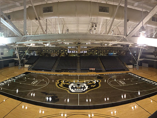 Oakland University - Hardwood Gym Flooring