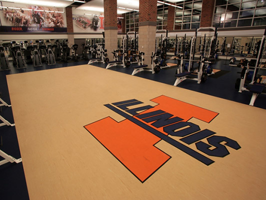 University Of Illinois - Strength Training Flooring