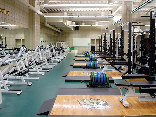 University Of North Dakota Strength Training Flooring