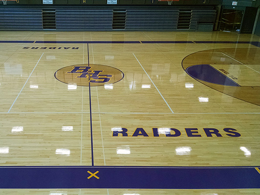 Bloomington High School Gym Wood Flooring