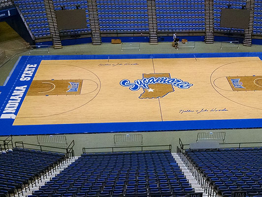 Indiana State University - Gym Wood Flooring