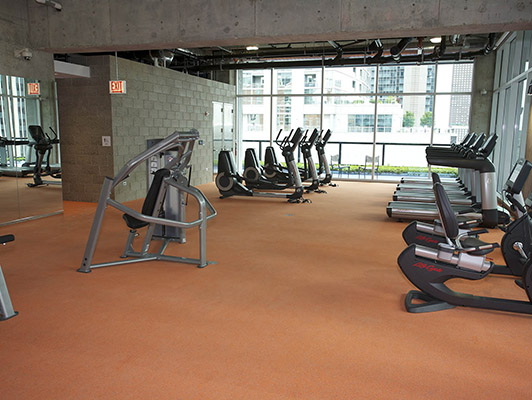 Cardio Fitness Flooring - Optima Chicago Center