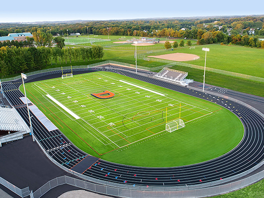 High School Football Field Turf