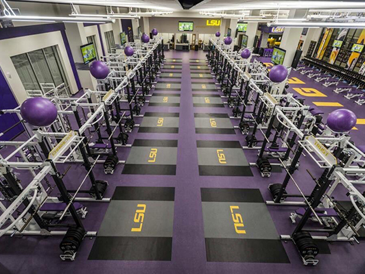 Louisiana State University Weight Room Flooring