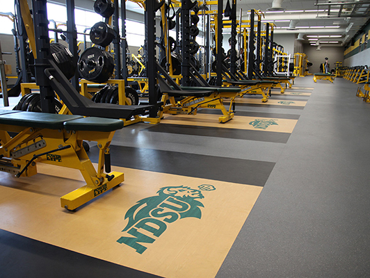 North Dakota State University Weight Room Flooring