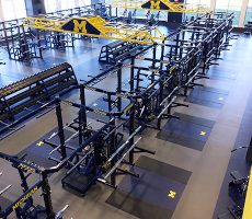 University Of Michigan D3 Weight Room Flooring