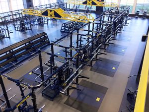 University of Michigan Rec Weight Room Flooring