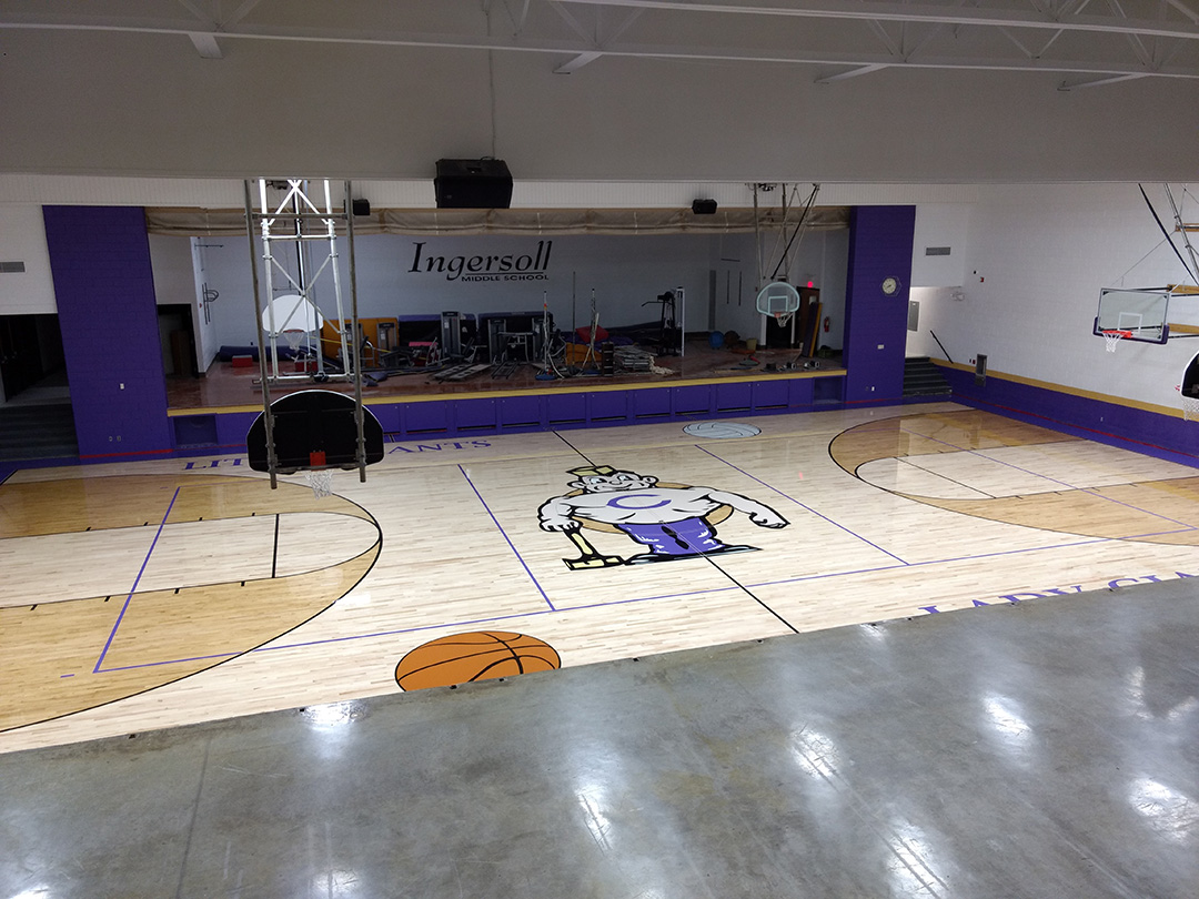 Gym Floor, Chambers Hardwood Flooring