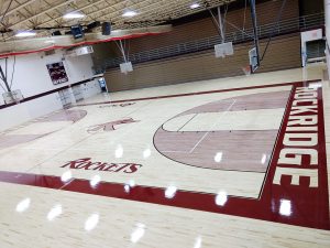 Rockridge High School gym flooring