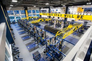 University of Michigan fitness flooring