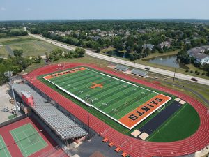 St. Charles East High School artificial turf field