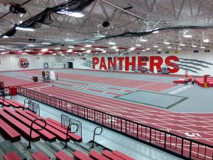 Proviso West High School gym flooring