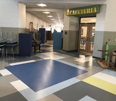 Toliver Elementary School - Cafeteria Rubber Flooring