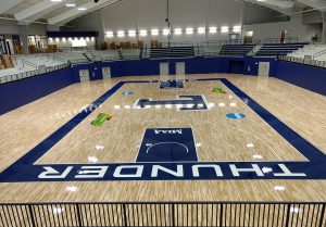 Trine University gym flooring