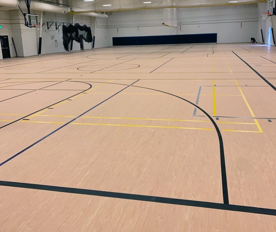 turf shoes on gym floor