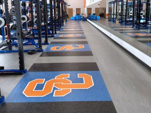 Weight room flooring