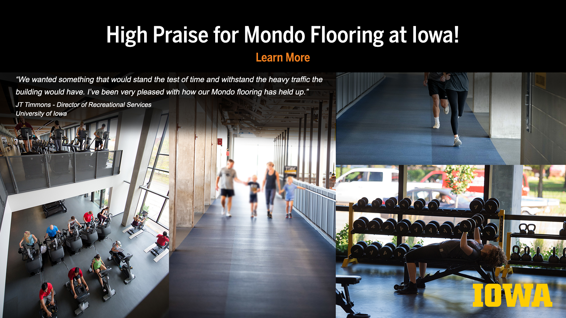 University of Iowa Rec Center Mondo Flooring