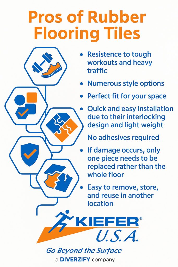 Advantages of Rubber Flooring Tiles Pros of Rubber Flooring Tiles