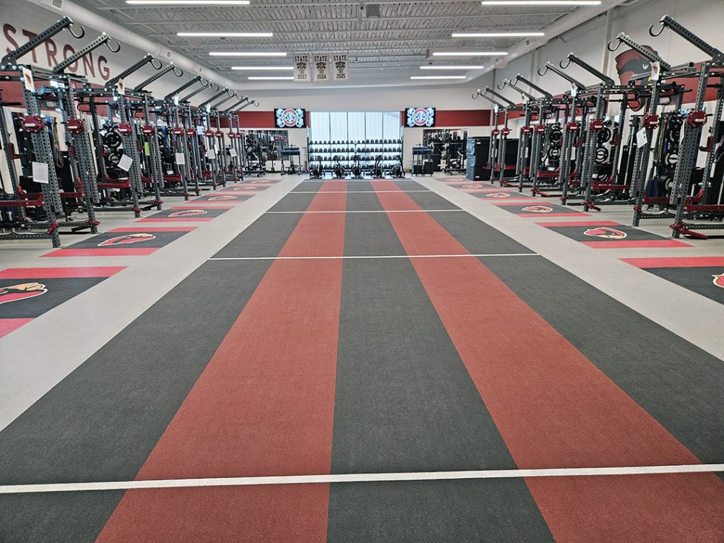Oak Park High School gym flooring