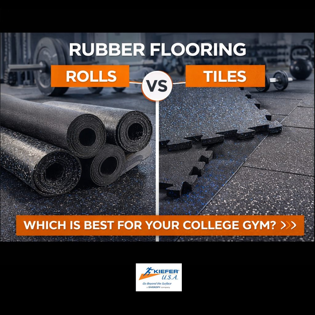rubber flooring rolls vs tiles: which is best for your college gym